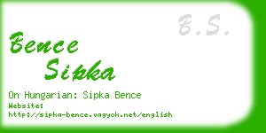 bence sipka business card